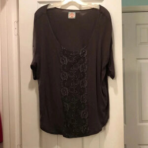 Free People Olive Green Top